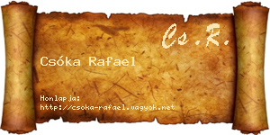 Csóka Rafael névjegykártya